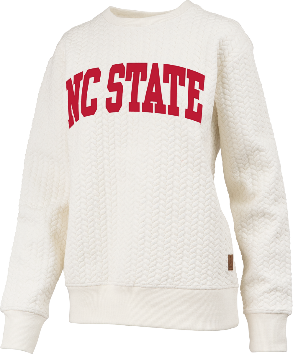  Pressbox/Royce Apparel Women's NCSU NC State Wolfpack Comfy Cord  Pullover Sweatshirt (Medium) Team Color : Sports & Outdoors