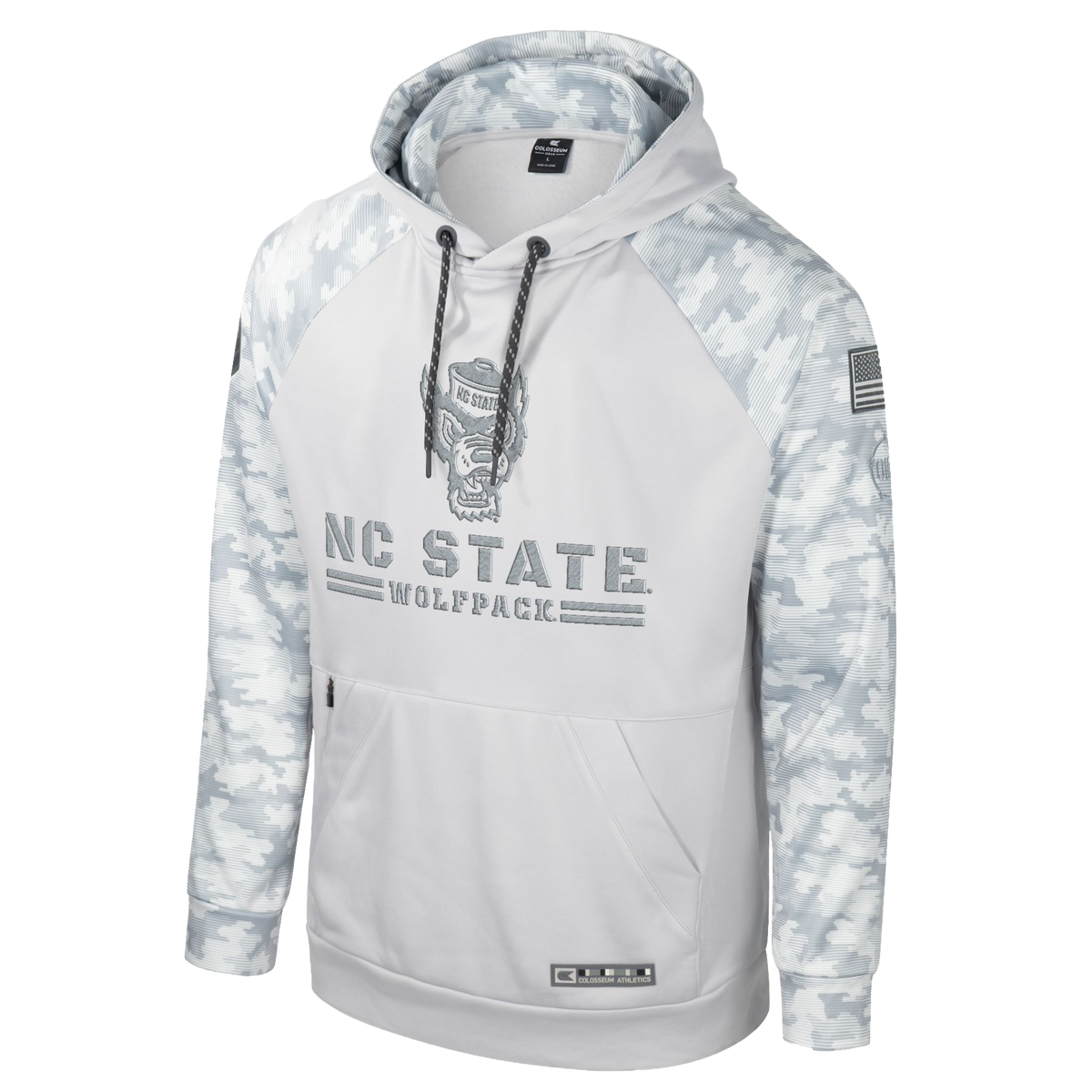 NC State Wolfpack Operation Hat Trick Poly Fleece Light Grey/Horizon C