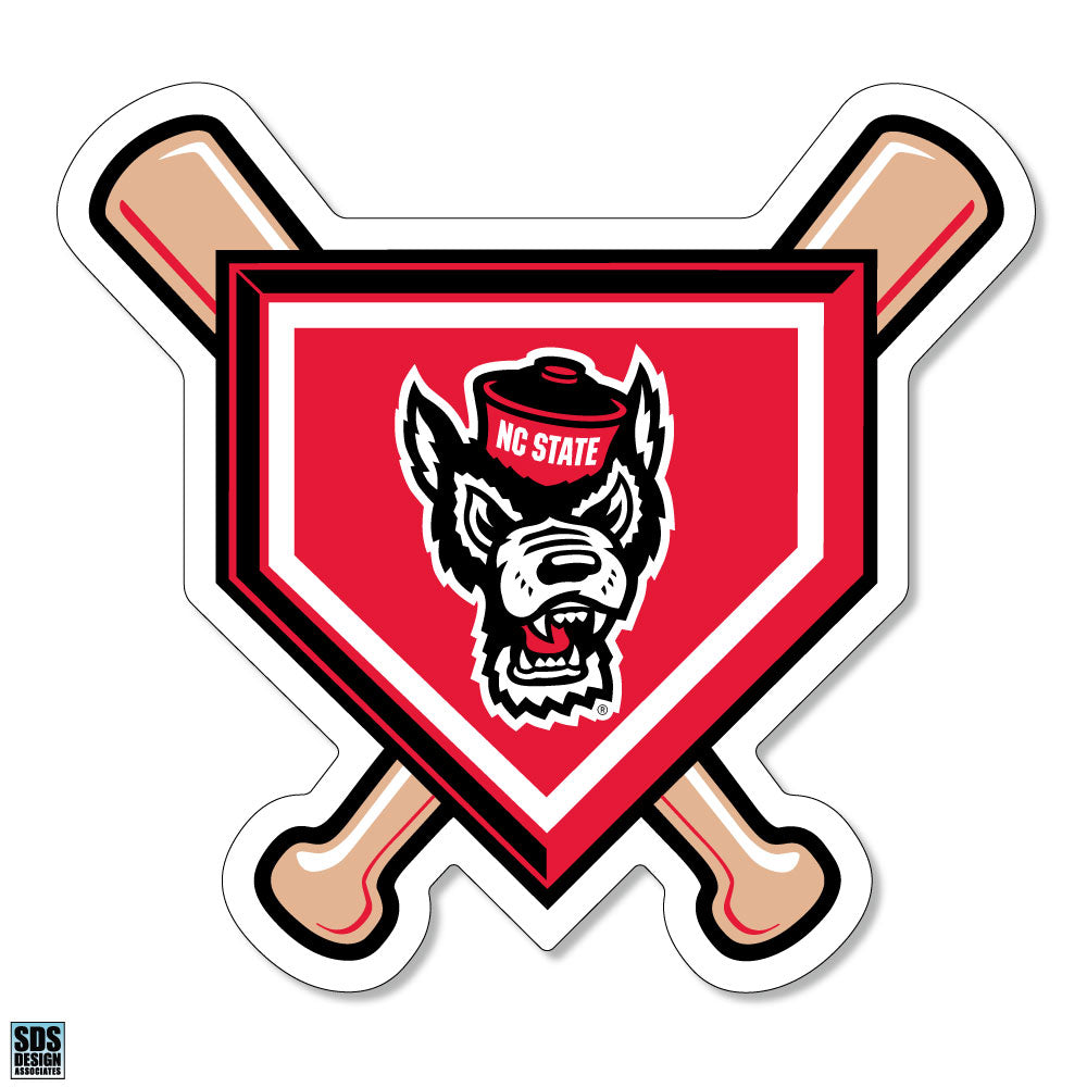 NC State Wolfpack Baseball Bats & Wolfhead Homeplate Decal – Red and White  Shop
