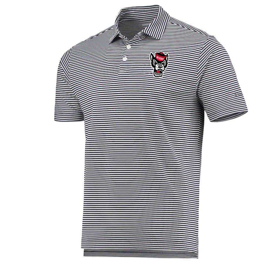 NC State Wolfpack Columbia Black and White Striped Omni-Wick Club Invi