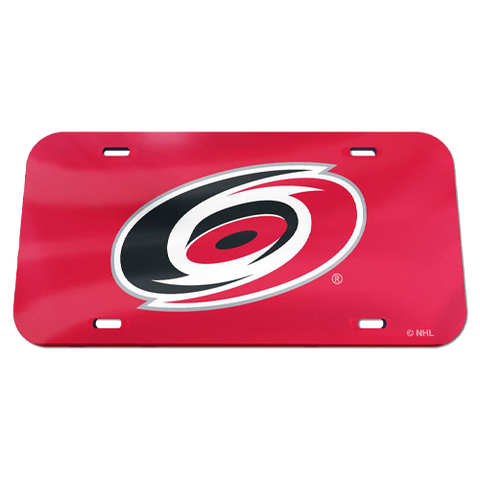 Carolina Hurricanes Red Laser Cut License Plate