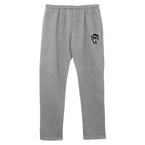 NC State Wolfpack Heather Grey Wolfhead Benchmark Sweatpants