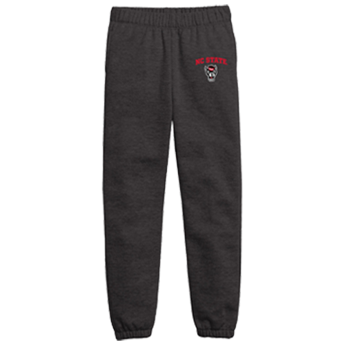 NC State Wolfpack Youth Black Wolfhead Sweatpants