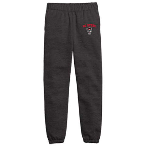 NC State Wolfpack Youth Black Wolfhead Sweatpants