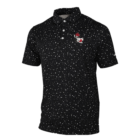 NC State Wolfpack Columbia Black Slobbering Wolf Windy Path Polo