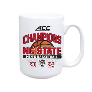 NC State Wolfpack 15oz White Sublimated ACC Basketball Champions Years Mug