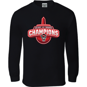 NC State Wolfpack TRT ACC Basketball 2024 Champions Black Long Sleeve T-Shirt