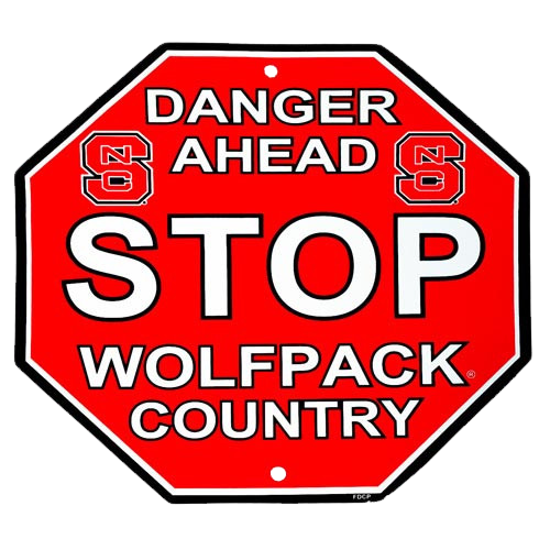 NC State Wolfpack Wolfpack Country Stop Sign