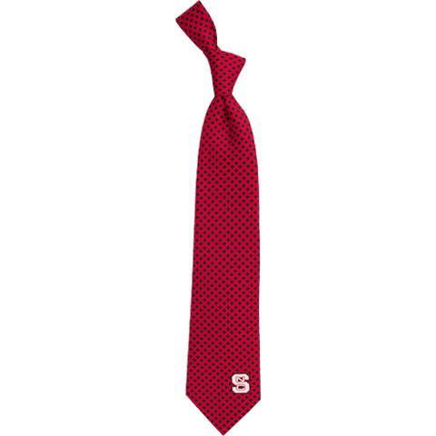 NC State Wolfpack Red and Black Diamante Tie