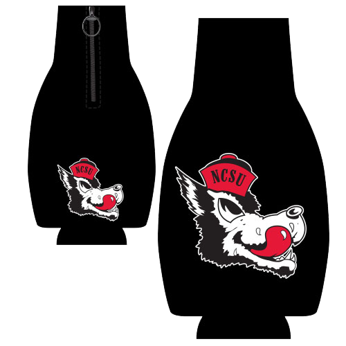 NC State Wolfpack Black Slobbering Wolf Bottle Koozie