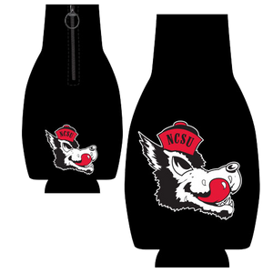 NC State Wolfpack Black Slobbering Wolf Bottle Koozie