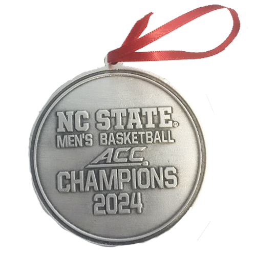 NC State Wolfpack 2024 ACC Men's Basketball Champions Pewter Ornament