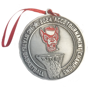 NC State Wolfpack 2024 ACC Men's Basketball Champions Pewter Ornament