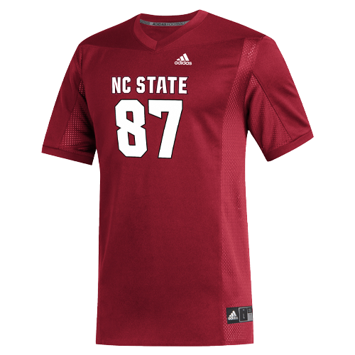 NC State Wolfpack Adidas #87 Red Football Jersey