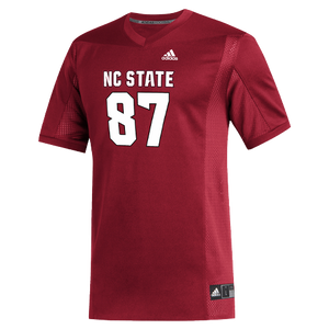 NC State Wolfpack Adidas #87 Red Football Jersey