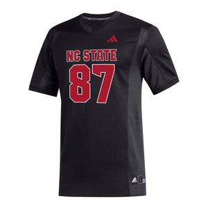 NC State Wolfpack Adidas Black #87 Replica Football Jersey