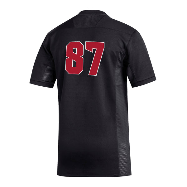 NC State Wolfpack Adidas Black #87 Replica Football Jersey