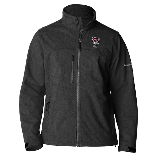 NC State Wolfpack Columbia Heathered Black Wolfhead Ascender II Full Zip Jacket