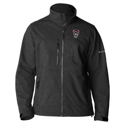 NC State Wolfpack Columbia Heathered Black Wolfhead Ascender II Full Zip Jacket