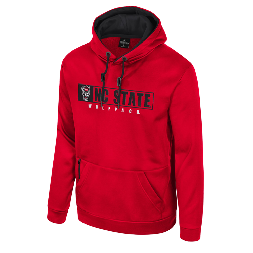 NC State Wolfpack Red Performance Hooded Sweatshirt