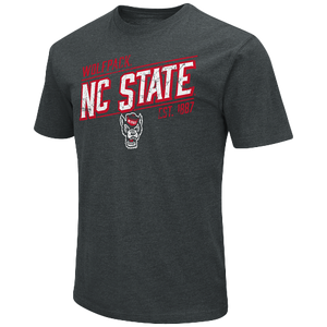 NC State Wolfpack Heathered Black Slant Playbook T-Shirt