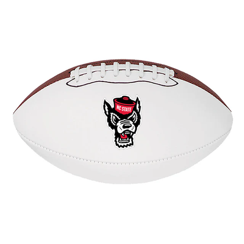 NC State Wolfpack Baden Wolfhead Debossed Autograph Football