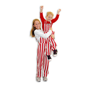 NC State Wolfpack Youth Unisex Red and White Striped Game Day Overalls