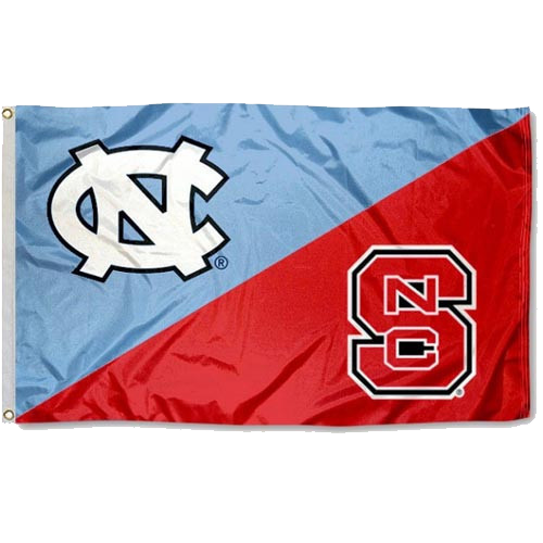 NC State Wolfpack UNC House Divided 3'X5' Flag