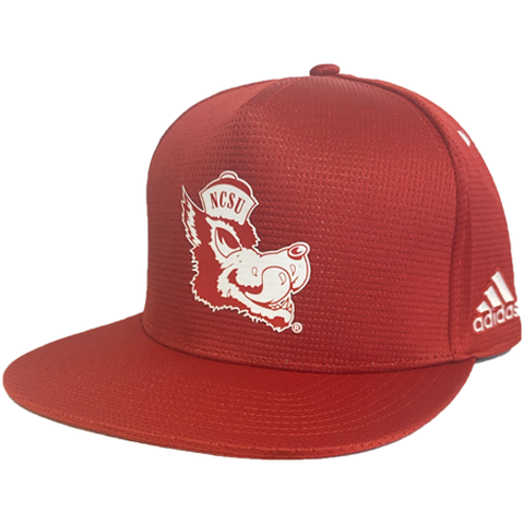 NC State Wolfpack Adidas Red Slobbering Wolf Mesh Snapback Adjustable Hat