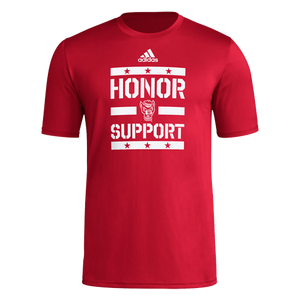 NC State Wolfpack adidas Red Honor and Support Pregame Creator T-Shirt