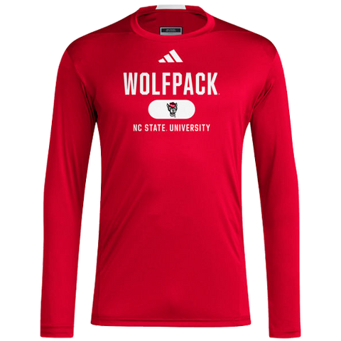 NC State Wolfpack Adidas Red Long Sleeve T-shirt