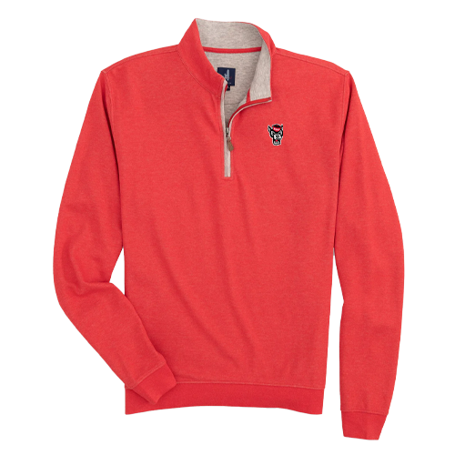 NC State Wolfpack Johnnie-O Youth Red Wolfhead Sully 1/4 Zip Pullover