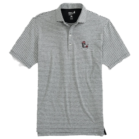 NC State Wolfpack Johnnie-O Black Clipper Slobbering Wolf Polo