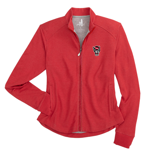 NC State Wolfpack johnnie-O Women's Heathered Red Tomi Full Zip