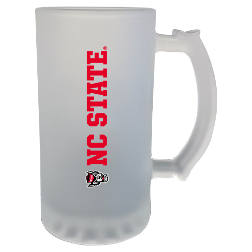 NC State Wolfpack 16oz Frosted Glass Beer Mug