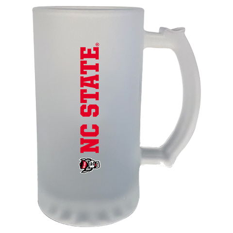 NC State Wolfpack 16oz Frosted Glass Beer Mug