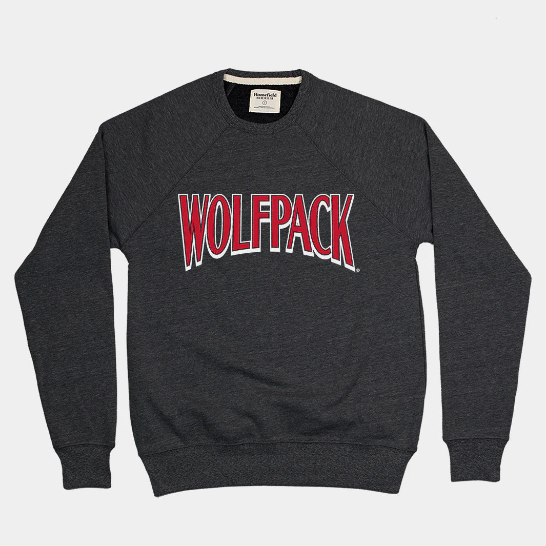 NC State Wolfpack Dark Grey Homefield Crewneck Sweatshirt