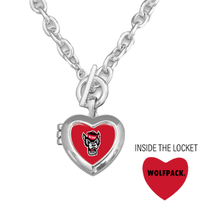 NC State Wolfpack Bella Wolfhead Locket Necklace