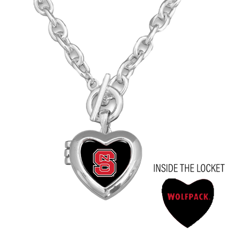 NC State Wolfpack Bella Block S Locket