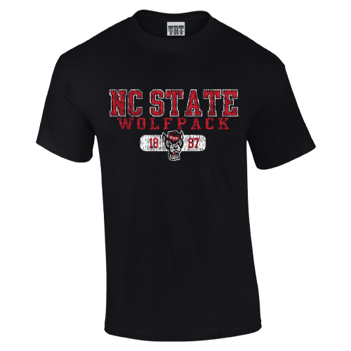 NC State Wolfpack TRT Black 1887 Wolfhead T-Shirt