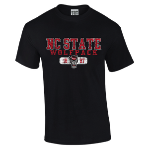 NC State Wolfpack TRT Black 1887 Wolfhead T-Shirt