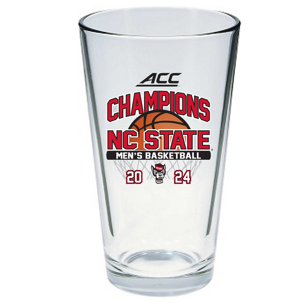 NC State Wolfpack ACC Basketball Champions Years 16 oz Pint Glass