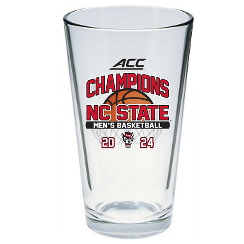 NC State Wolfpack ACC Basketball Champions Years 16 oz Pint Glass