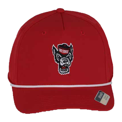 NC State Wolfpack Red Wolfhead Structured Rope Adjustable Hat