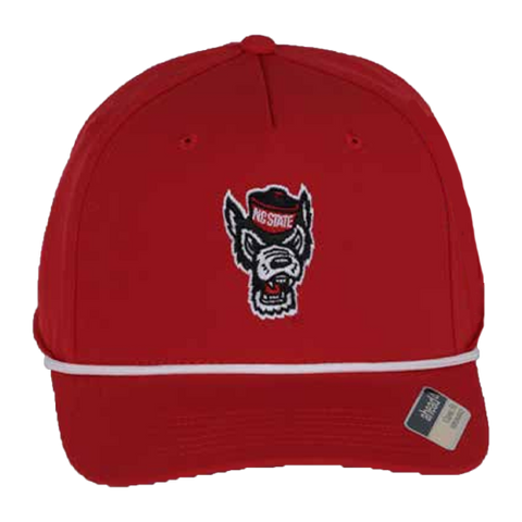 NC State Wolfpack Red Wolfhead Structured Rope Adjustable Hat