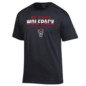 NC State Wolfpack Champion Black Yard Marks Football T-Shirt