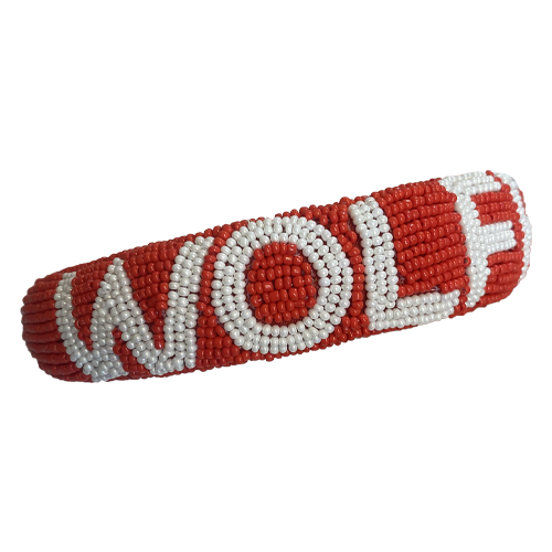 NC State Wolfpack Red and White Wolfpack Beaded Headband