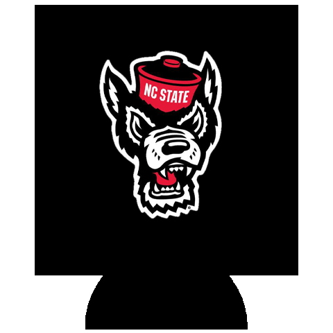 NC State Wolfpack Black Wolfhead Insulated Can Koozie