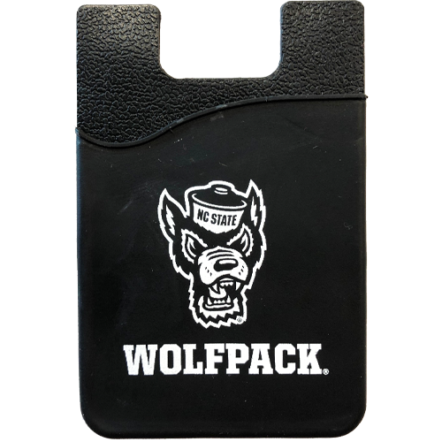 NC State Wolfpack Black Wolfhead Silicone Media Wallet