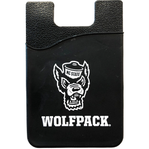 NC State Wolfpack Black Wolfhead Silicone Media Wallet